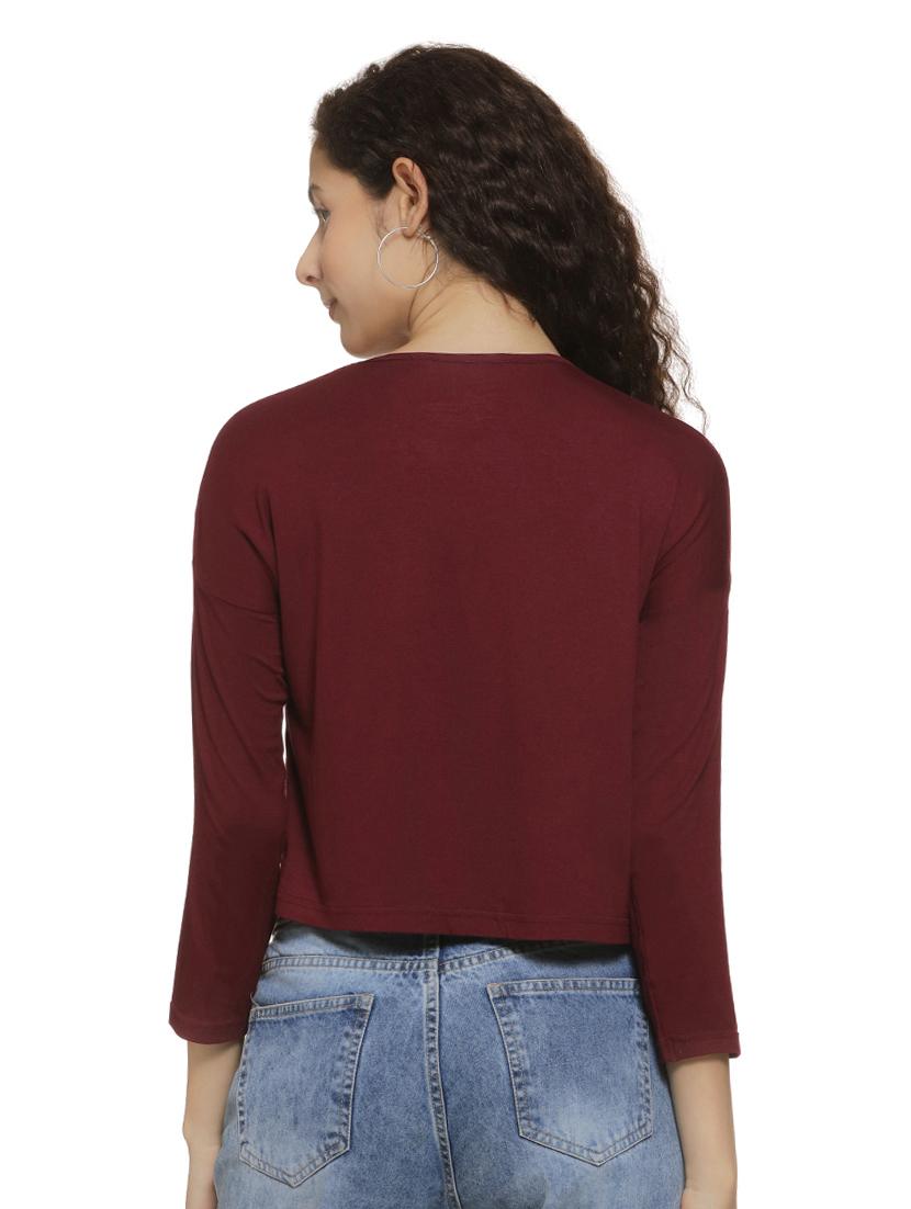 long sleeved crop top - 16744342 - Zoom Image - 3