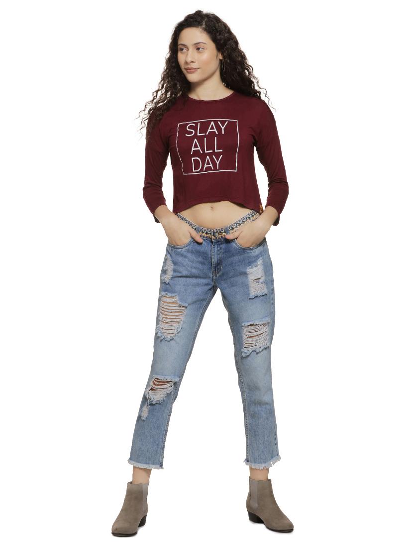 long sleeved crop top - 16744342 - Zoom Image - 4