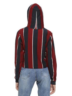 long sleeved striped hooded jacket - 16744344 - Standard Image - 3