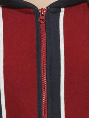 long sleeved striped hooded jacket - 16744344 - Standard Image - 5
