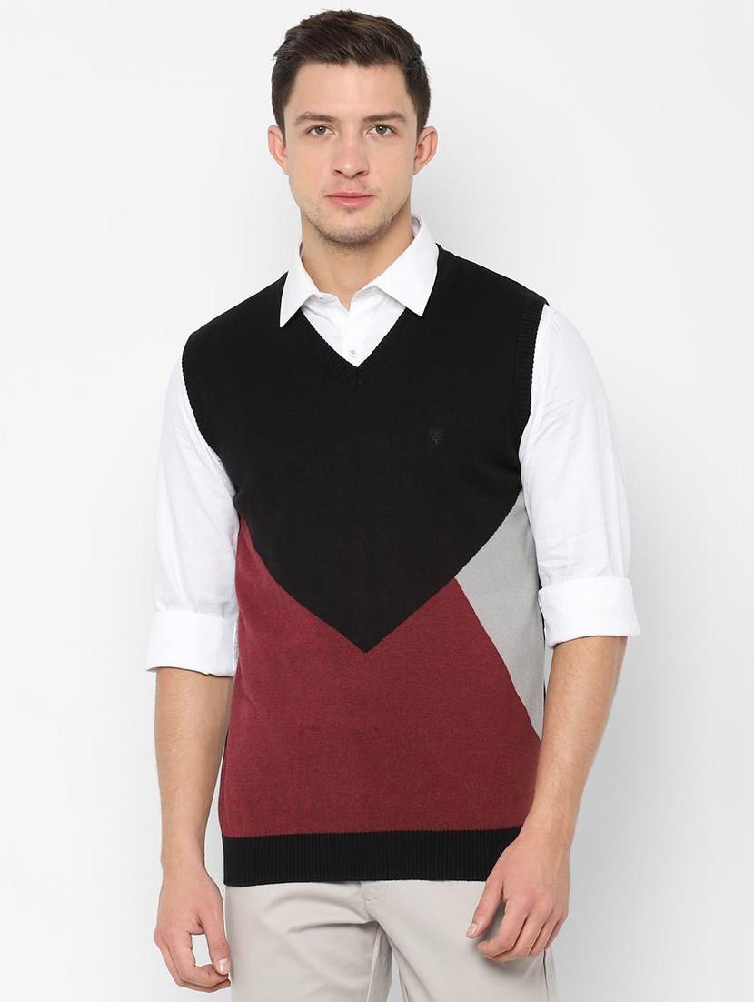 black color block pullover - 16744511 - Zoom Image - 1