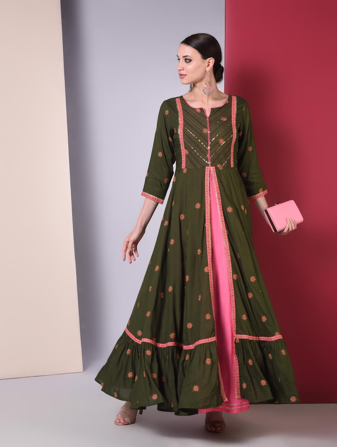 tiered kurta legging set - 16744825 - Zoom Image - 1