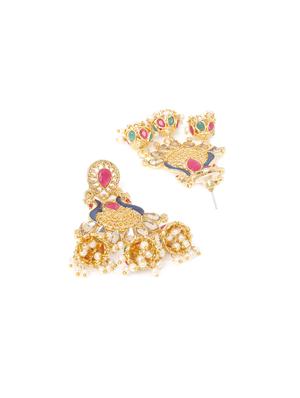 gold metal chandellier earring - 16744865 - Standard Image - 2