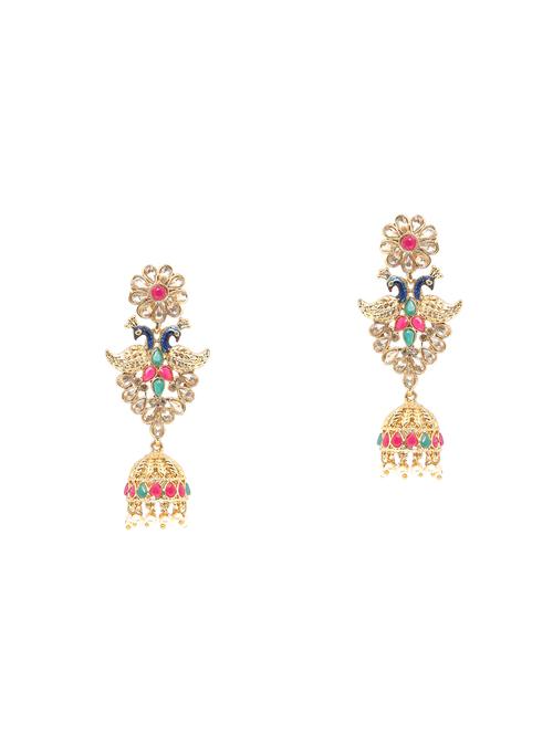 gold metal chandellier earring - 16744867 - Standard Image - 1