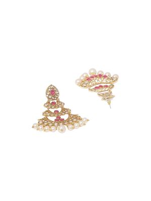 gold metal chandellier earring - 16744872 - Standard Image - 2
