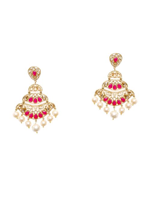 gold metal chandellier earring - 16744873 - Standard Image - 1