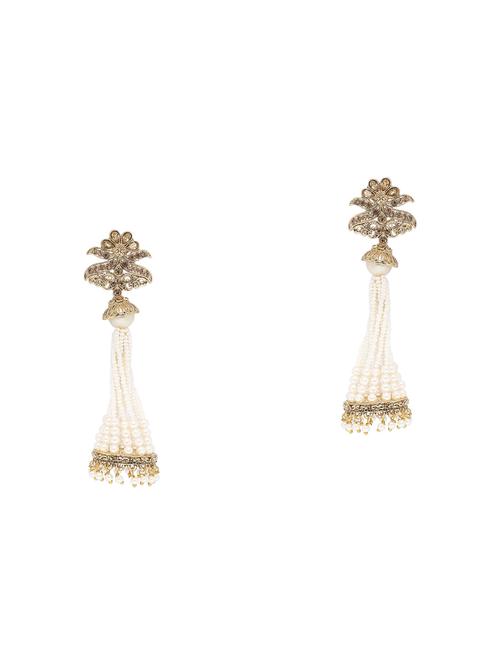 gold metal chandellier earring - 16744911 - Very Small Image - 1