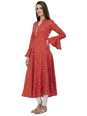 floral printed flared kurta - 16744989 - Standard Image - 2