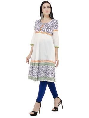 floral printed flared kurta - 16744991 - Standard Image - 2