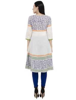 floral printed flared kurta - 16744991 - Standard Image - 3