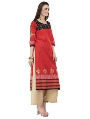 printed straight kurta - 16744992 - Standard Image - 2