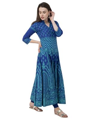 printed anarkali kurta - 16744999 - Standard Image - 2