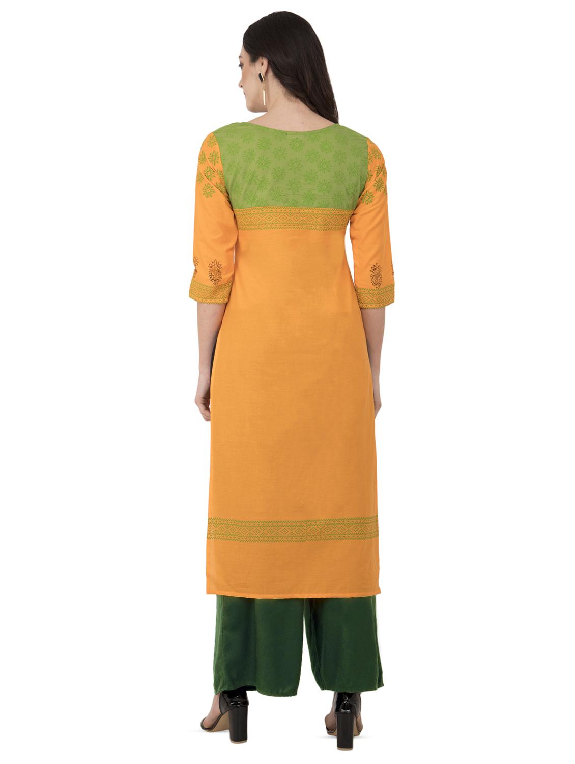 printed straight kurta - 16745000 - Zoom Image - 3