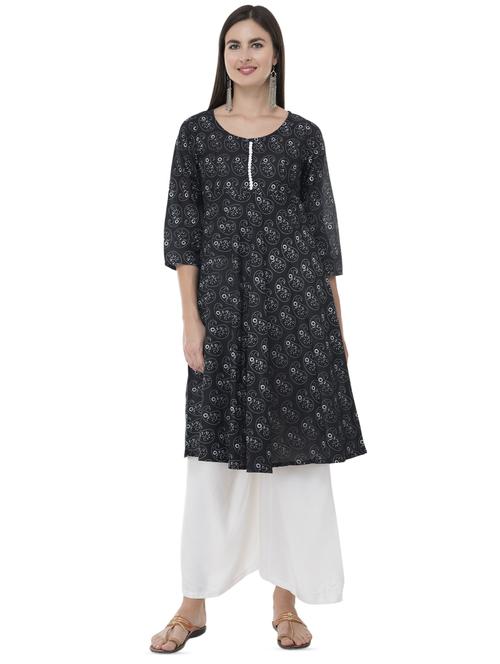 paisley printed flared kurta - 16745001 - Standard Image - 1