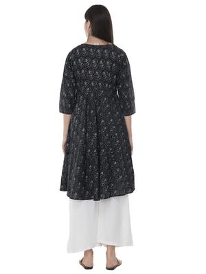 paisley printed flared kurta - 16745001 - Standard Image - 3