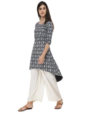 printed high-low kurta - 16745005 - Standard Image - 2