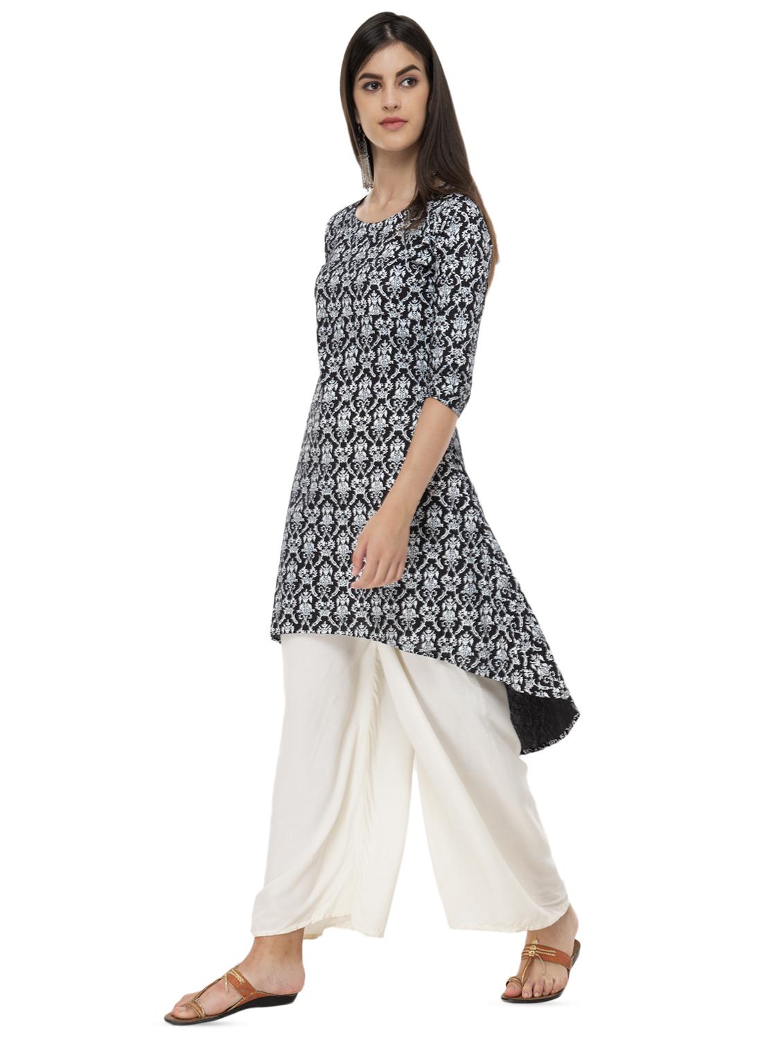 printed high-low kurta - 16745005 - Zoom Image - 2