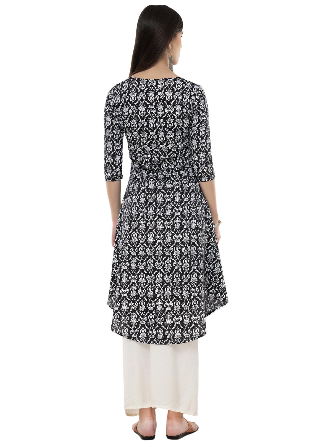 printed high-low kurta - 16745005 - Zoom Image - 3