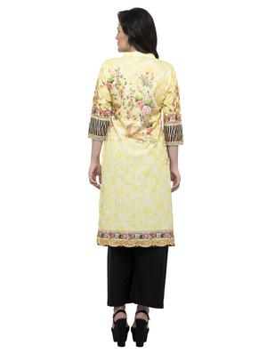 floral printed straight kurta - 16745008 - Standard Image - 3