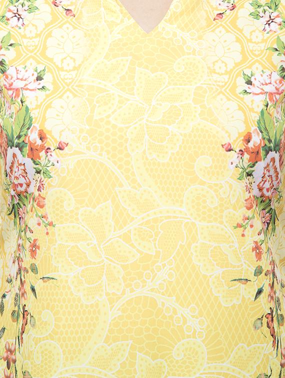 floral printed straight kurta - 16745008 - Zoom Image - 4