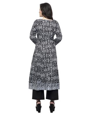 floral printed anarkali kurta - 16745009 - Standard Image - 3