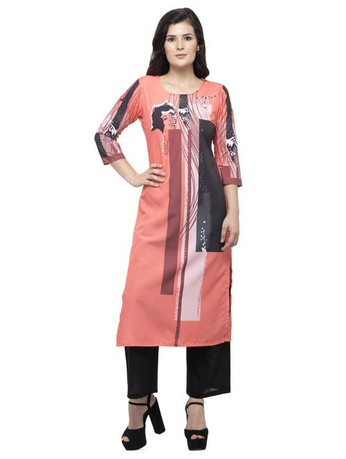 printed straight kurta - 16745010 - Standard Image - 1