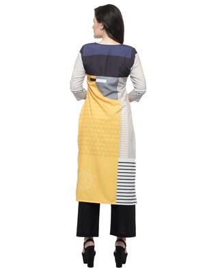 color block straight kurta - 16745012 - Standard Image - 3