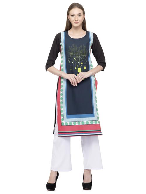 printed straight kurta - 16745013 - Standard Image - 1