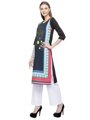printed straight kurta - 16745013 - Standard Image - 2