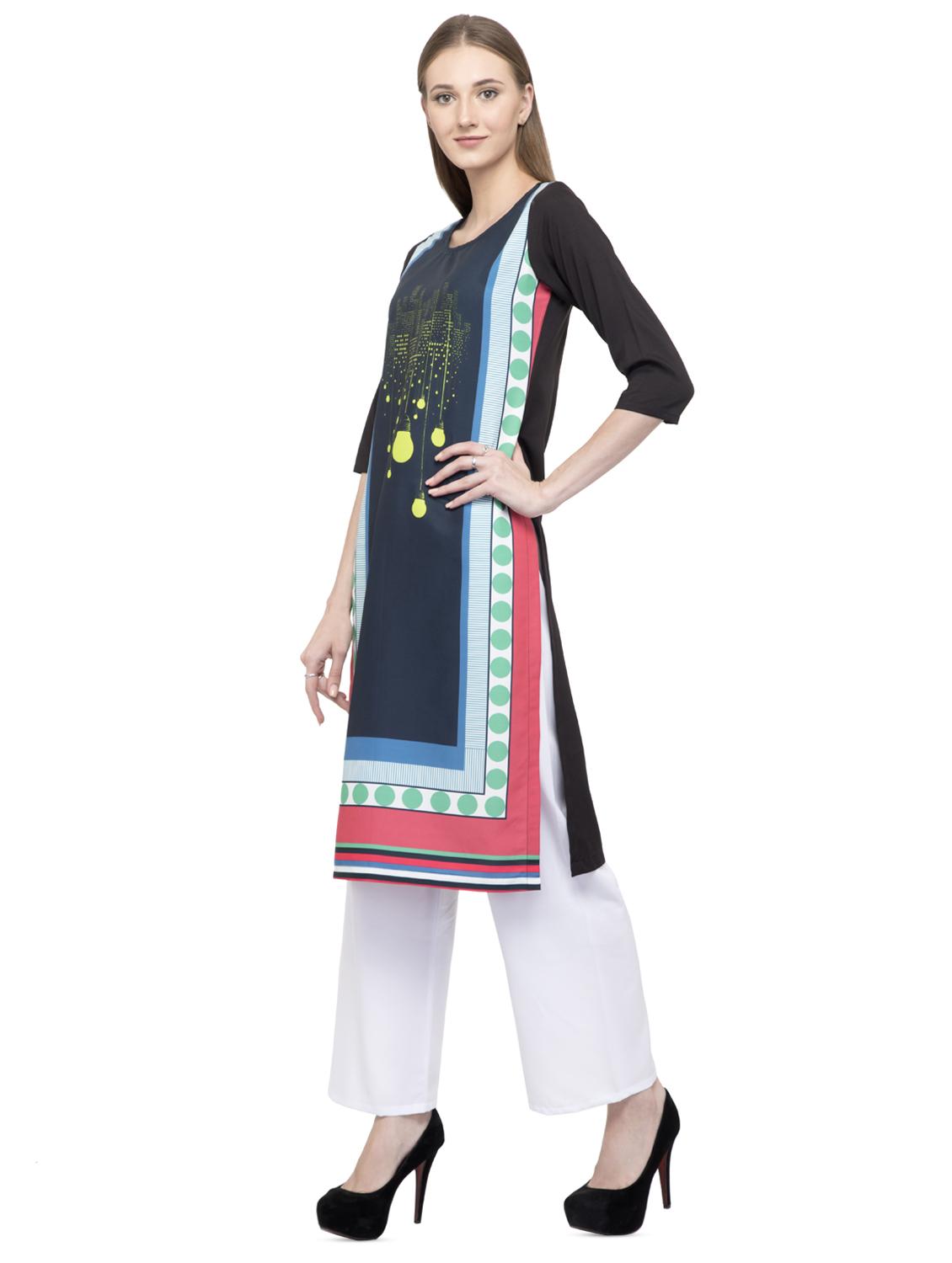 printed straight kurta - 16745013 - Zoom Image - 2