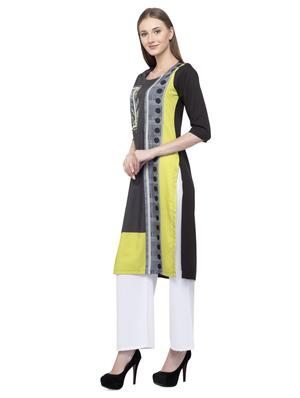 color block straight kurta - 16745018 - Standard Image - 2