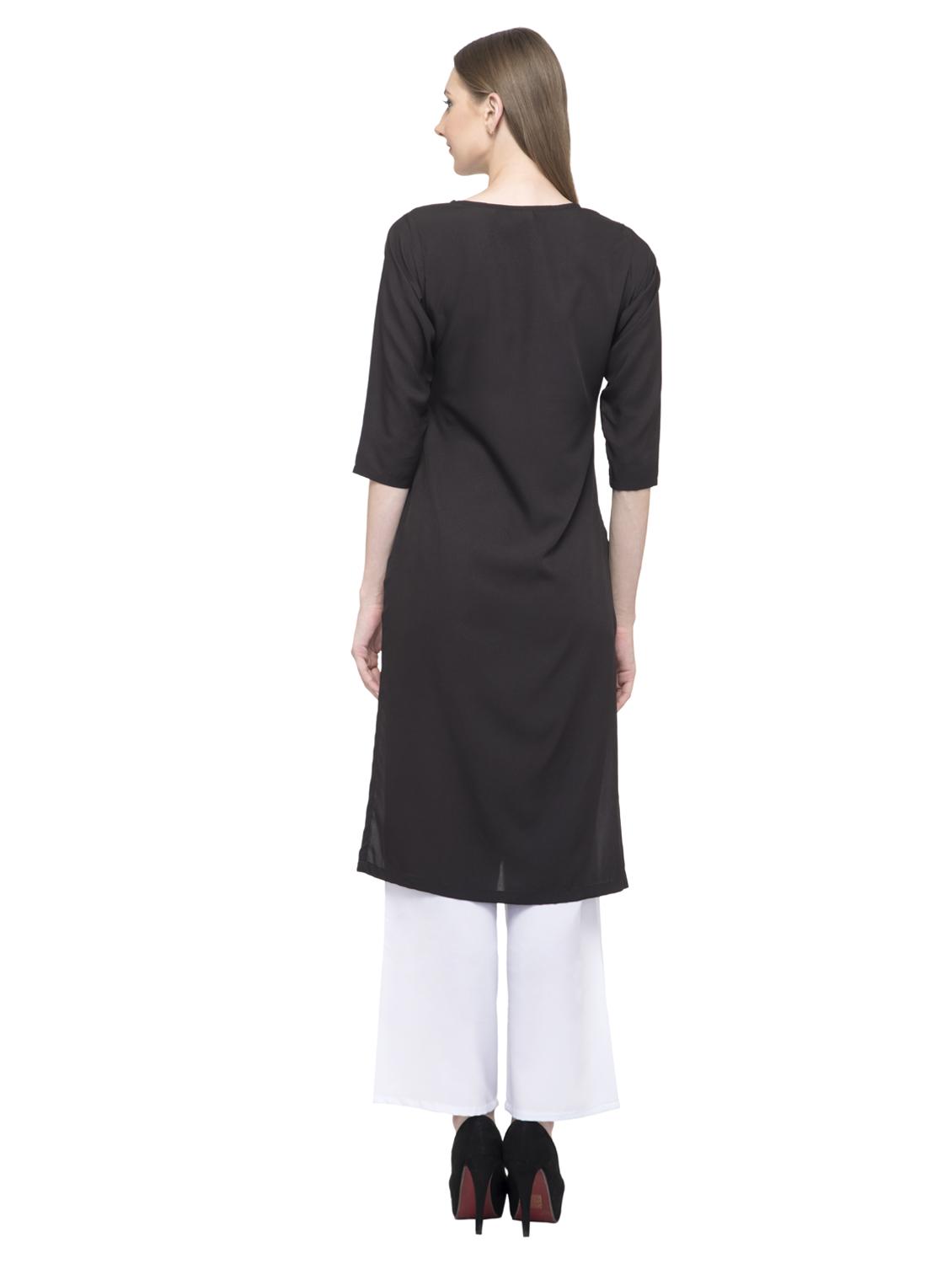 color block straight kurta - 16745018 - Zoom Image - 3