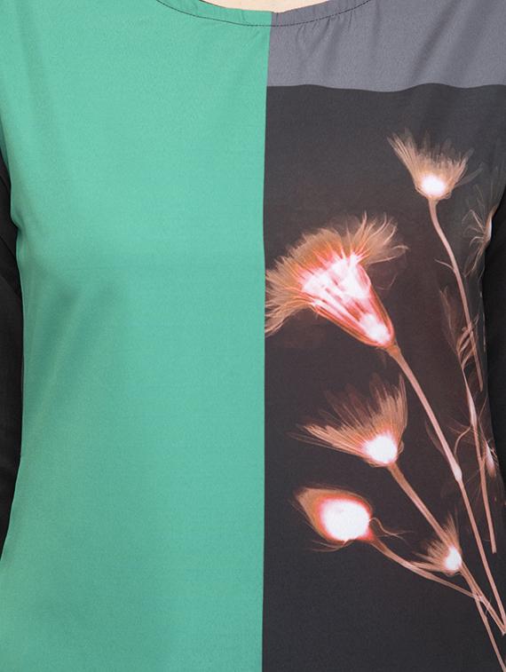 color block straight kurta - 16745021 - Zoom Image - 4