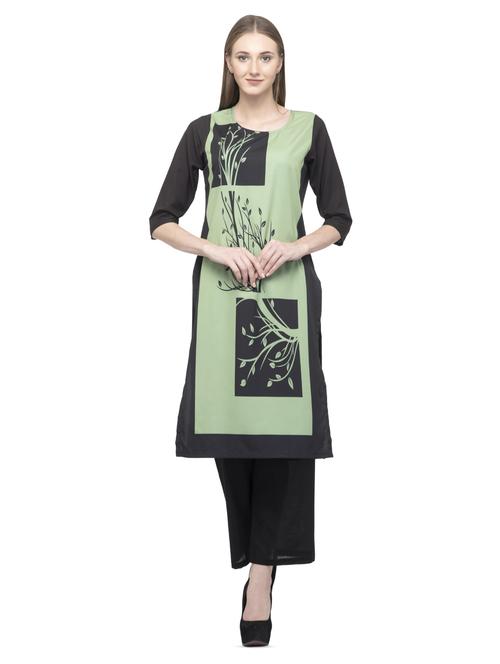 color block straight kurta - 16745022 - Standard Image - 1