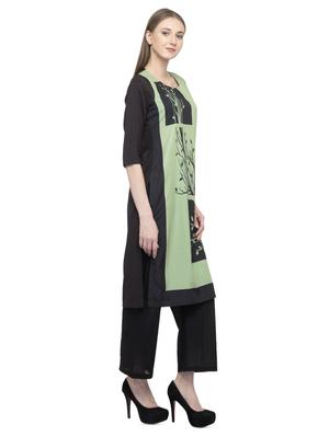 color block straight kurta - 16745022 - Standard Image - 2