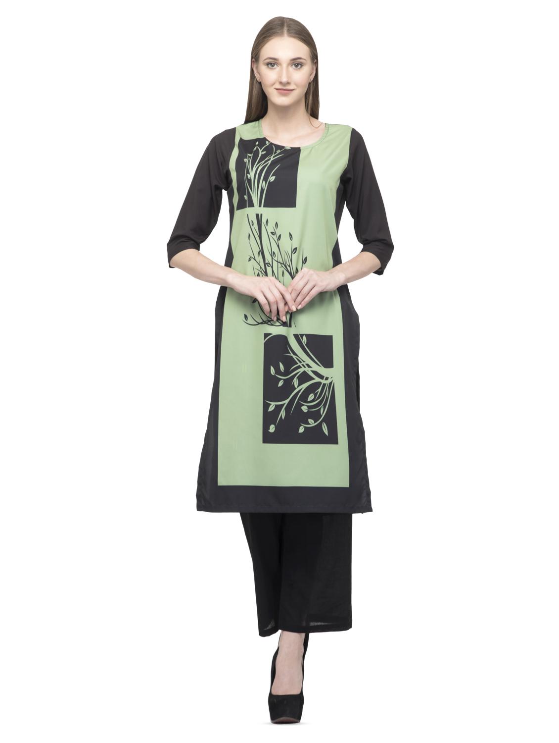 color block straight kurta - 16745022 - Zoom Image - 1