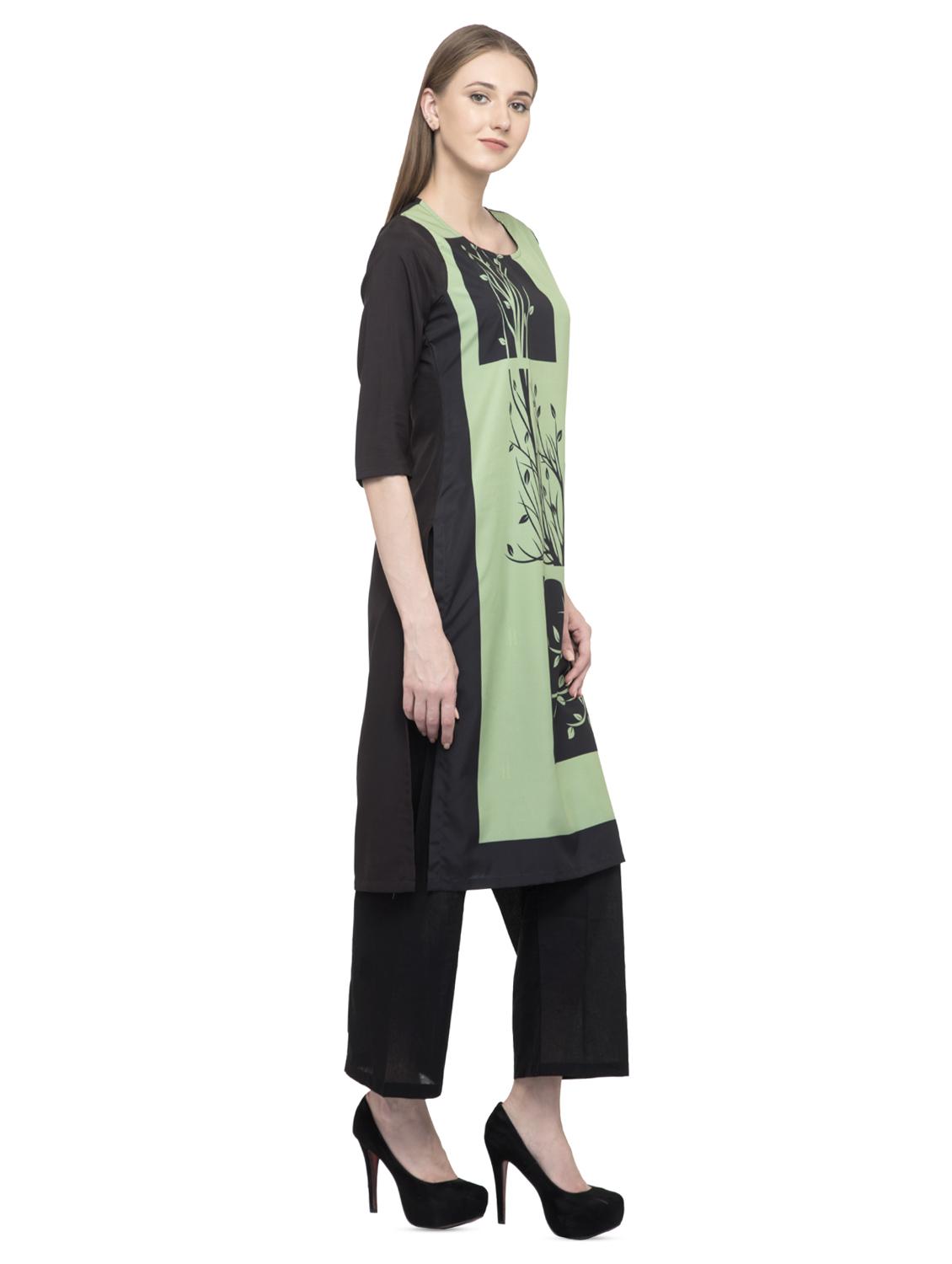 color block straight kurta - 16745022 - Zoom Image - 2