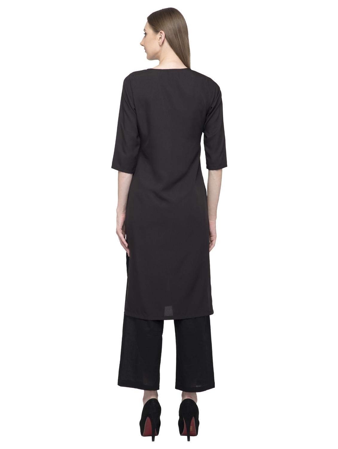 color block straight kurta - 16745022 - Zoom Image - 3
