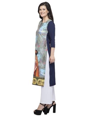 digital printed straight kurta - 16745023 - Standard Image - 2