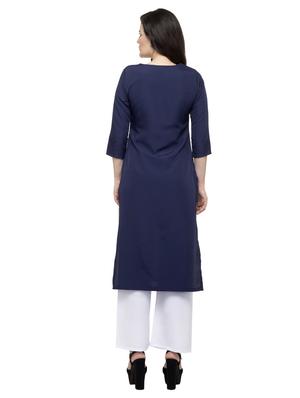 digital printed straight kurta - 16745023 - Standard Image - 3
