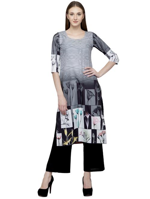 digital printed straight kurta - 16745031 - Standard Image - 1