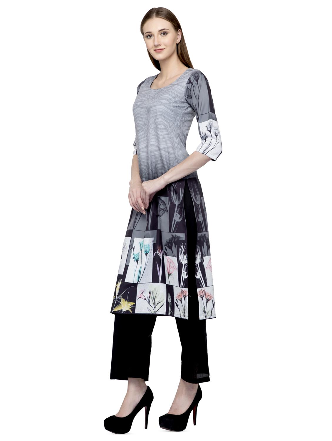digital printed straight kurta - 16745031 - Zoom Image - 2