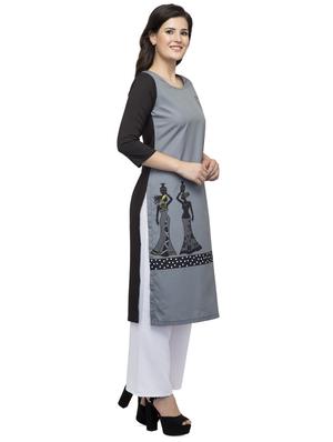 printed straight kurta - 16745034 - Standard Image - 2