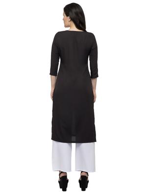 printed straight kurta - 16745034 - Standard Image - 3