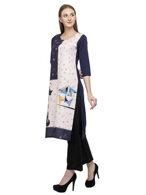digital printed straight kurta - 16745040 - Standard Image - 2