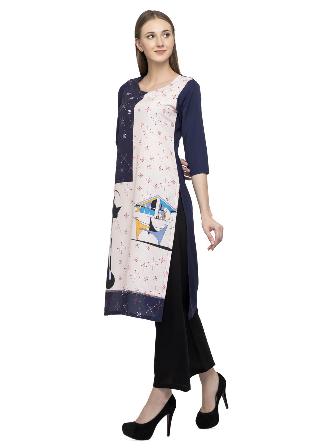 digital printed straight kurta - 16745040 - Zoom Image - 2