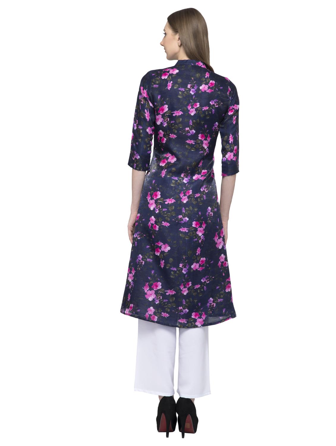 floral printed a-line kurta - 16745048 - Zoom Image - 3