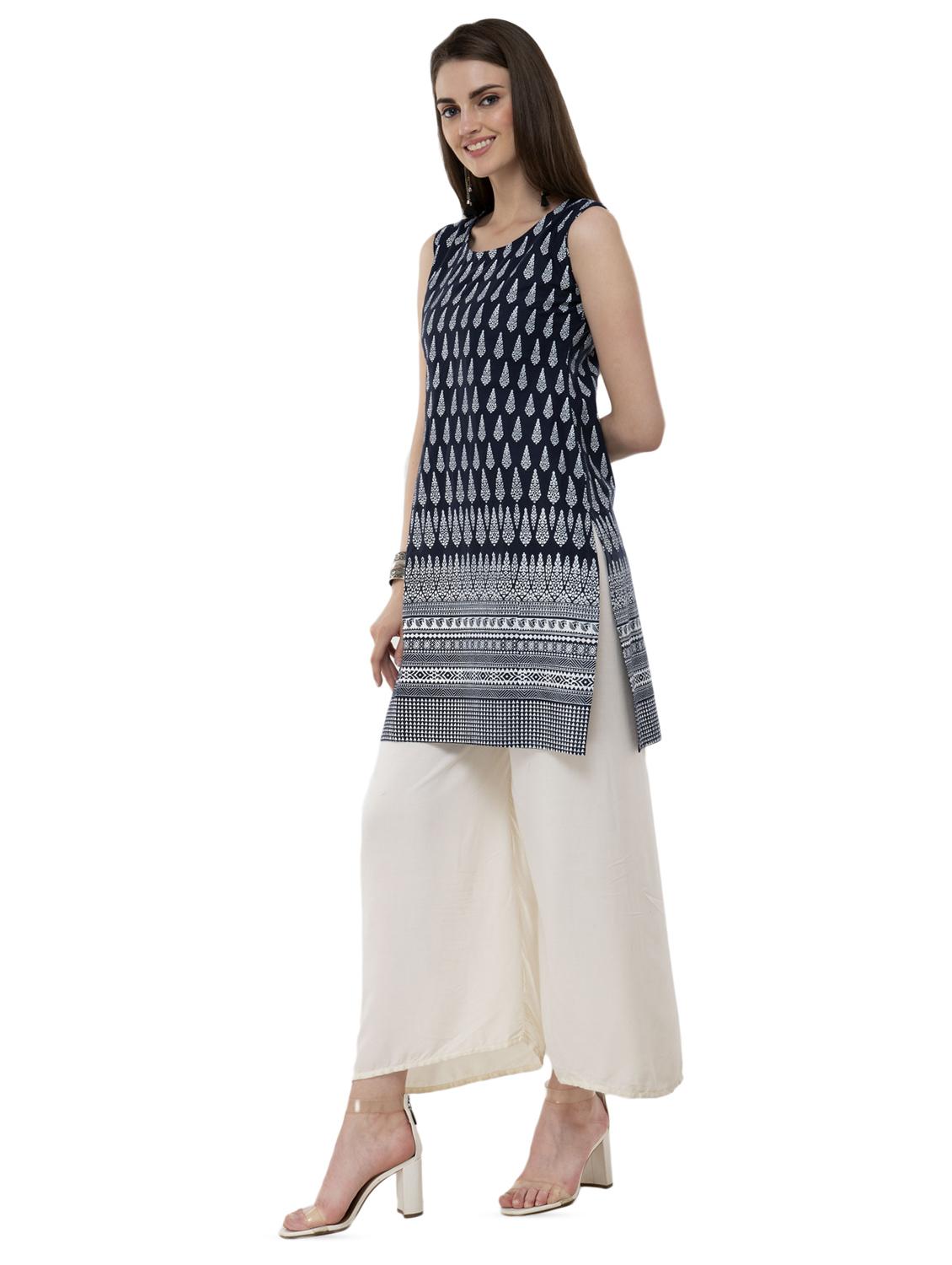 printed straight kurta - 16745049 - Zoom Image - 2