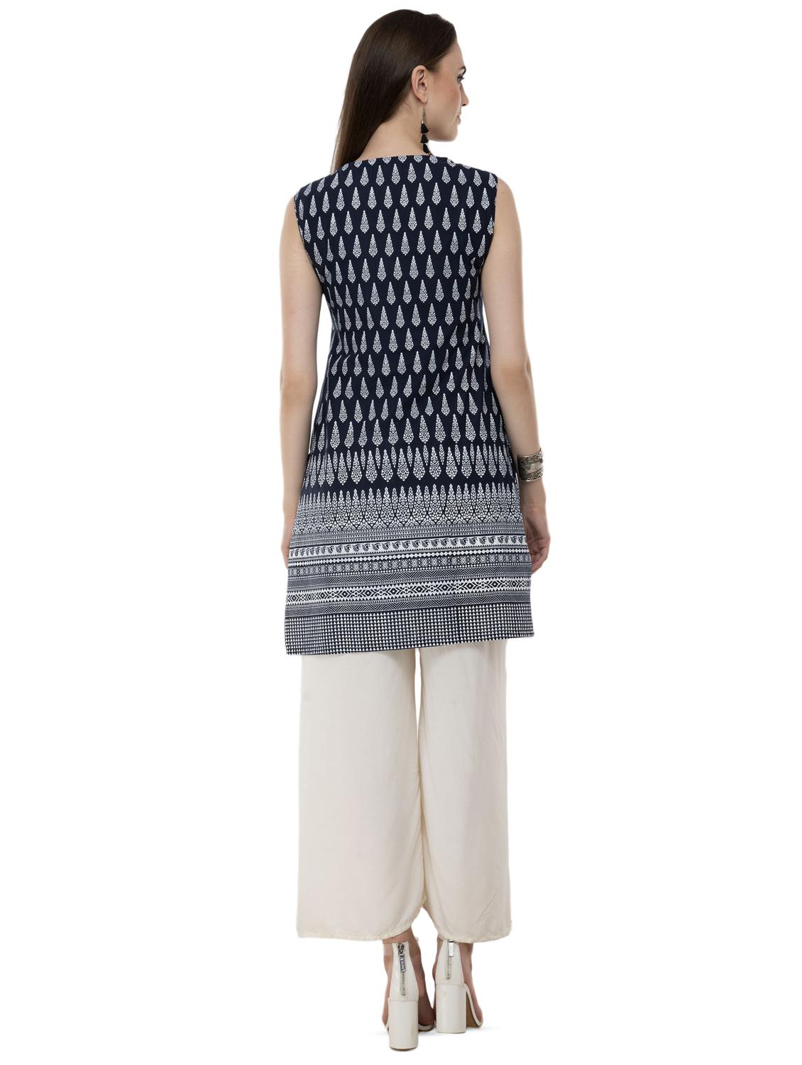 printed straight kurta - 16745049 - Zoom Image - 3