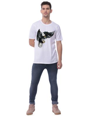 white chest print t-shirt - 16745054 - Standard Image - 3